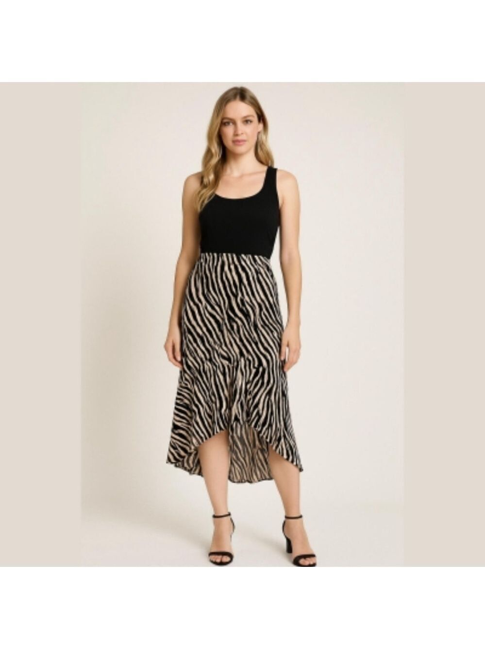 ANTHRO | MAEVE Satin Skirt Zebra Print Hi-lo Sz Medium